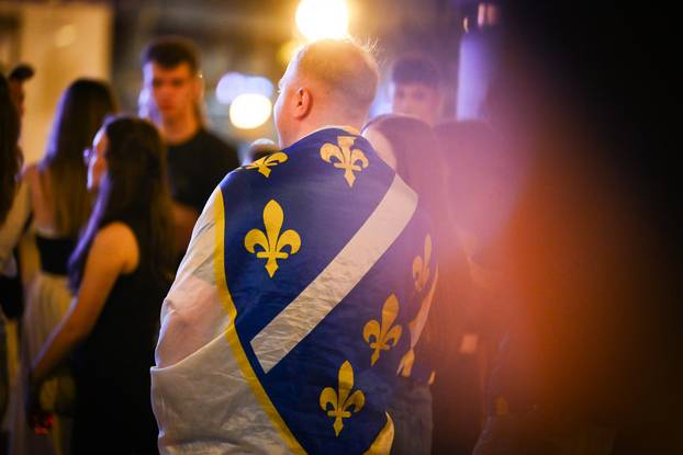 Zagreb: Slavlje navijača nakon pobjede BiH nad Katarom 3-1