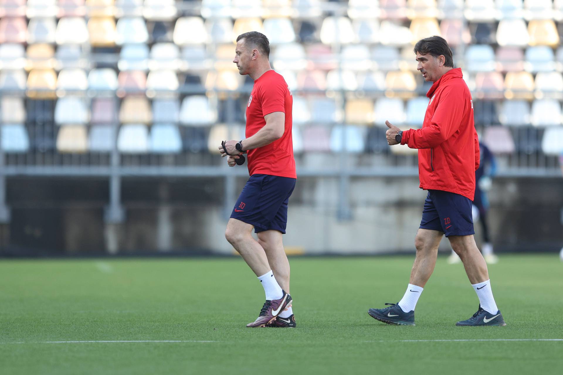 Rijeka: Na stadionu Rujevica održan trening Hrvatske nogometne reprezentacije 