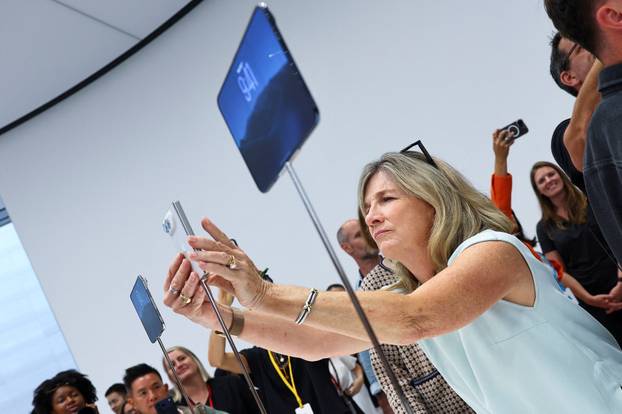 Apple holds event at the Steve Jobs Theater on its campus in Cupertino