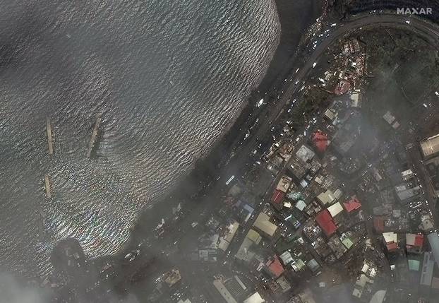 A satellite image shows the port of Mamoudzou after Cyclone Chido swept through Mamoudzou, Mayotte