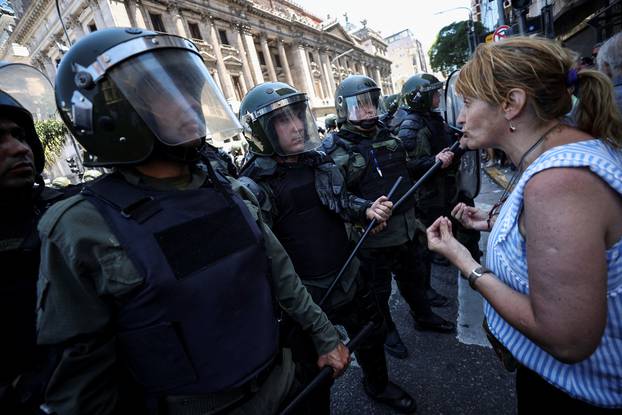 One-day national strike to protest against Argentine President Milei's measures, in Buenos Aires