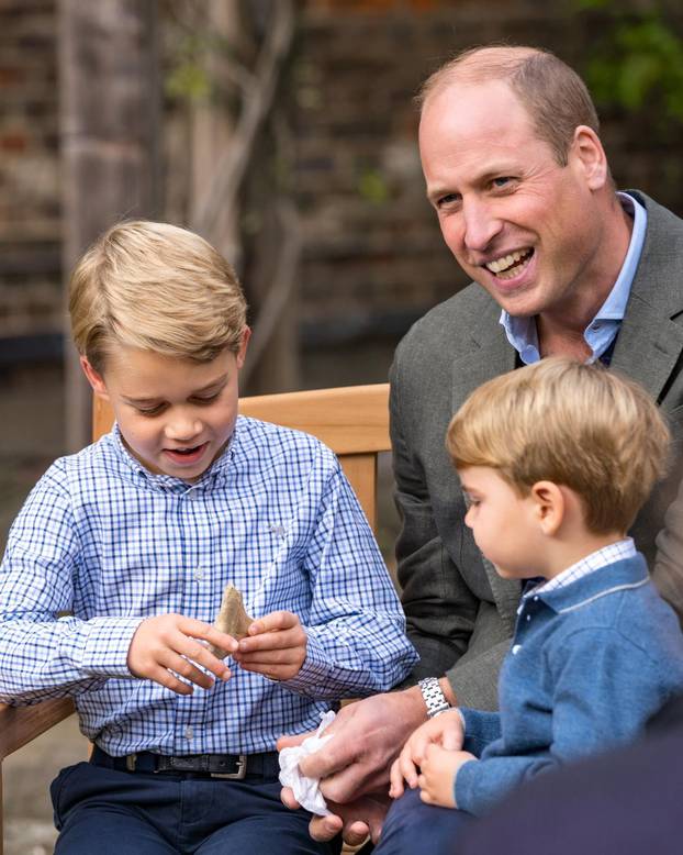 Sir David Attenborough meets Prince William and family