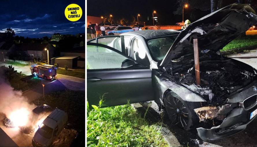FOTO Buktinja u Karlovcu: Gorio BMW pravosudnog policajca