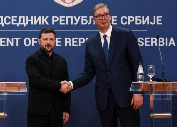 Ukrainian President Volodymyr Zelenskiy visits Serbia