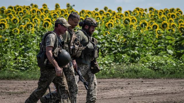 Sappers of the Armed Forces of Ukraine take part in a training, amid Russia's attack on Ukraine, in Donetsk region