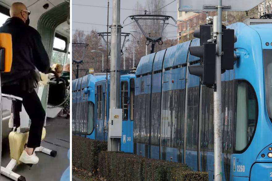 Muškarac u tramvaj unio sobni bicikl i počeo pedalirati: 'Vrtio je tri stanice i onda izašao'