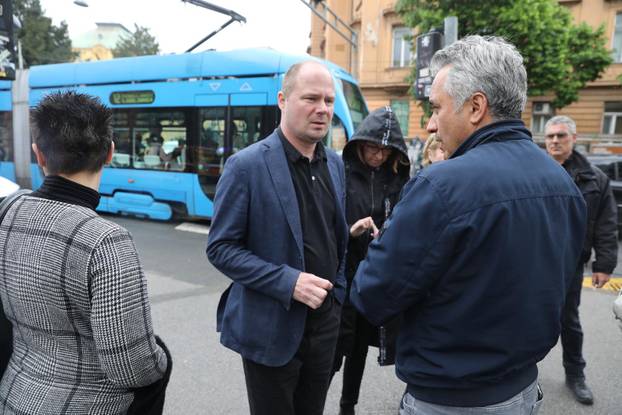 Zagreb: Luka Korlaet i Pavle Kalinić u Klaićevoj gdje se urušila skela i dio zgrade 
