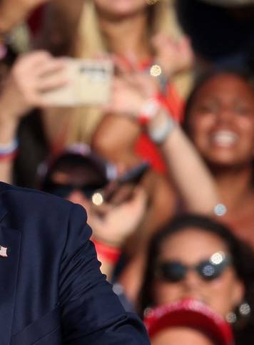 Republican presidential candidate Donald Trump holds a campaign rally in Butler