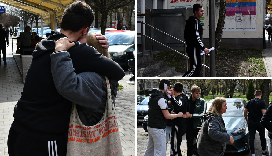FOTO Nakon što su ga osudili za napad na 'Djeda Mraza' ispred suda grlio majku i prijatelje