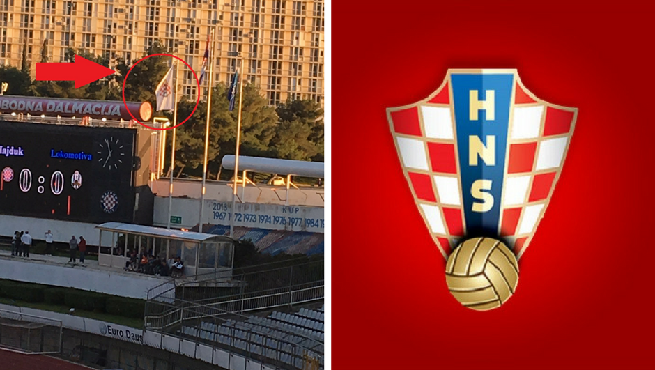 Slučajno? Zastavu HNS-a su na Poljudu okrenuli - naopako