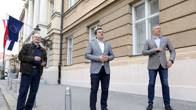 Zagreb: HSLS se obratio medijima ispred Sabora o obnovi Grada nakon potresa