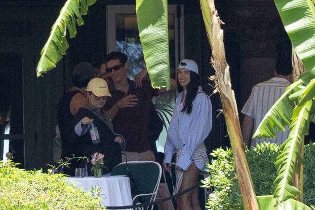 Dua Lipa and Callum Turner arrive at Villa Igiea ahead of wedding celebrations
