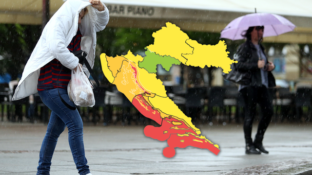 Meteoalarm za gotovo cijelu Hrvatsku: Orkanska bura i kiša pa nagla promjena vremena