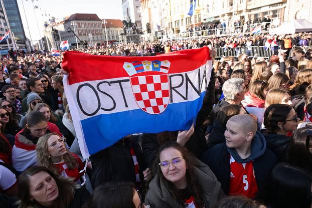 Zagreb: Svečani doček rukometaša nakon osvojenog srebra na Svjetskom prvenstvu