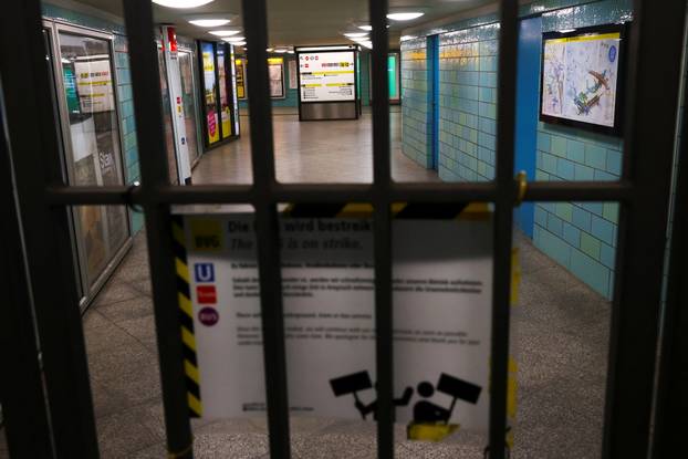 Trade union Verdi calls for a nationwide warning strike for higher wages and better working conditions, in Berlin