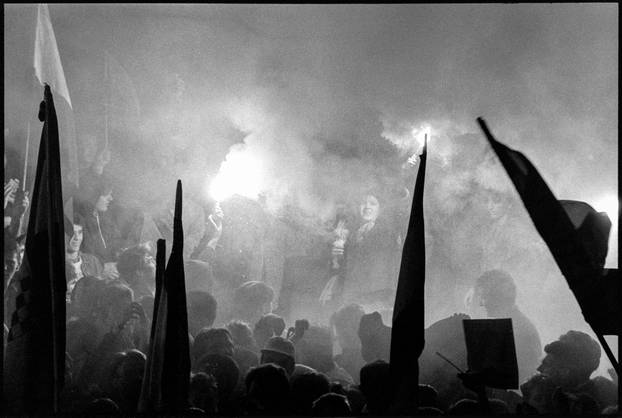 Zagreb: Svečano otkrivanje spomenika banu Josipu Jelačiću na istoimenom trgu, 15.10.1990.