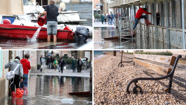 Velika fotogalerija: Nevrijeme diljem obale, puše jako jugo, poplavile kuće, ulice, rive...