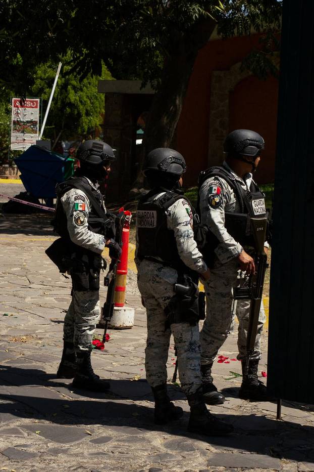 Mourners attend funeral for body believed to be ‘El Mencho’, in Zapopan