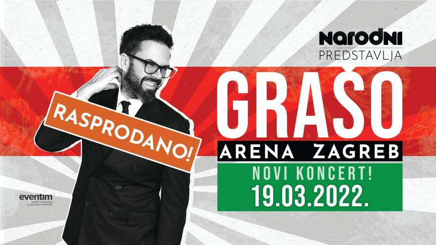 Grašo rasprodao Arenu, sprema koncert na rođendan: 'Ispunio sam si time rođendansku želju'