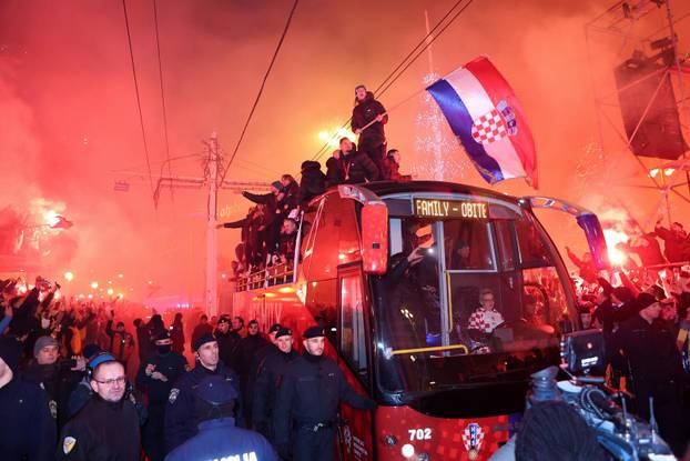 ARHIVA - 2022. Zagreb: Svečani doček nogometaša nakon osvojenog trećeg mjesta na SP-u u Katru