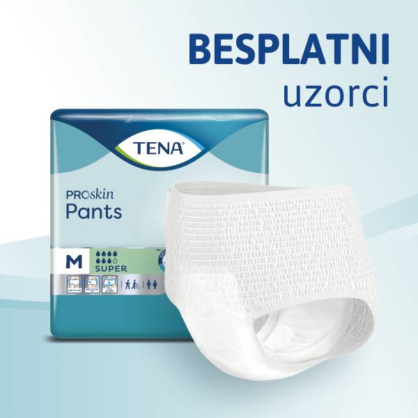 Besplatni uzorci TENA Pants! TENA Pants upijajuće gaćice za oslabjeli mjehur