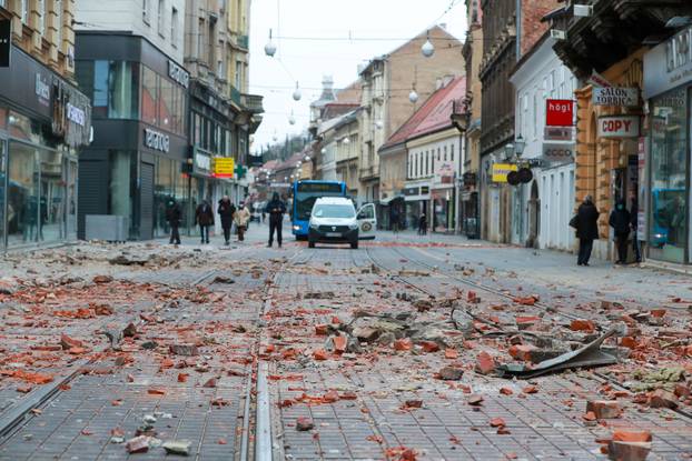 Oštećenja u centru Zagreba nakon potresa