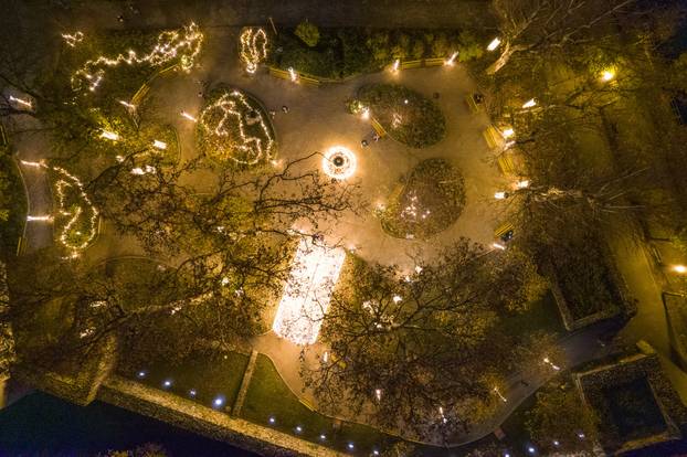 Pogled iz zraka na Advent u Zagrebu