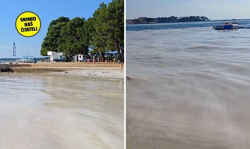 VIDEO Ovo je plaža u Poreču: 'Turisti su izašli iz mora, otišli su na bazene.  Plaže su prazne'