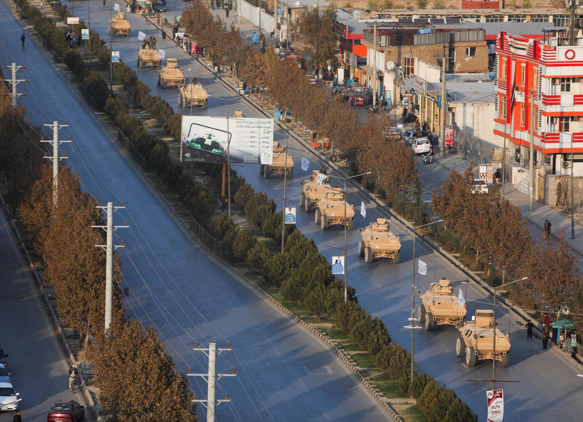 A general view of Taliban military parade in Kabul