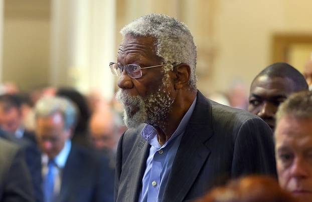 FILE PHOTO: Former Boston Celtic great Bill Russell attends the funeral for former Boston Mayor Thomas Menino in Boston