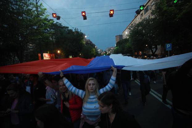 Beograd: Treći masovni prosvjed "Srbija protiv nasilja"