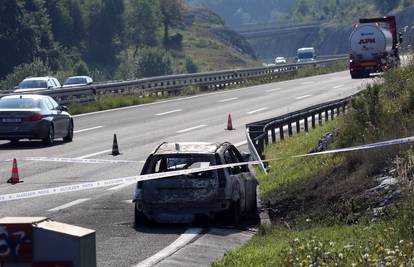 Šok na autocesti:  Ugasili vatru, a u autu je bilo izgorjelo tijelo