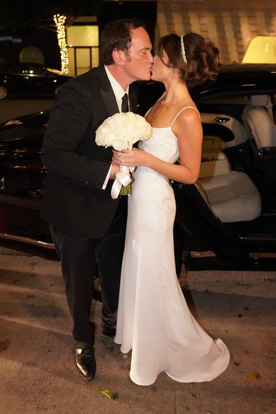 Quentin Tarantino And Wife Daniela Pick Arrive At Their Wedding Reception In Los Angeles