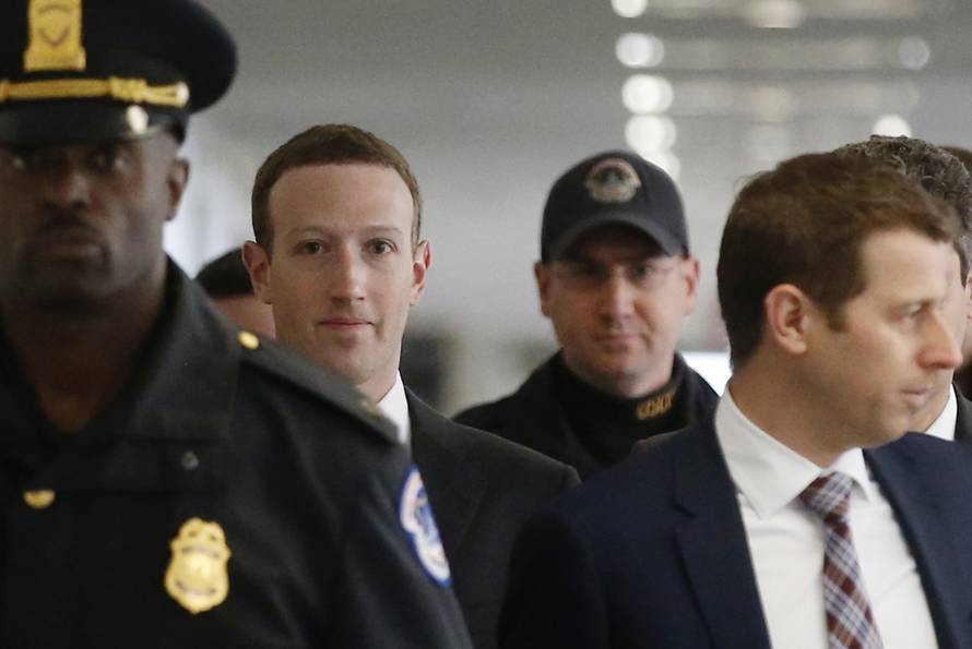 Mark Zuckerberg arrives for meeting with U.S. Senator Nelson on Capitol Hill in Washington