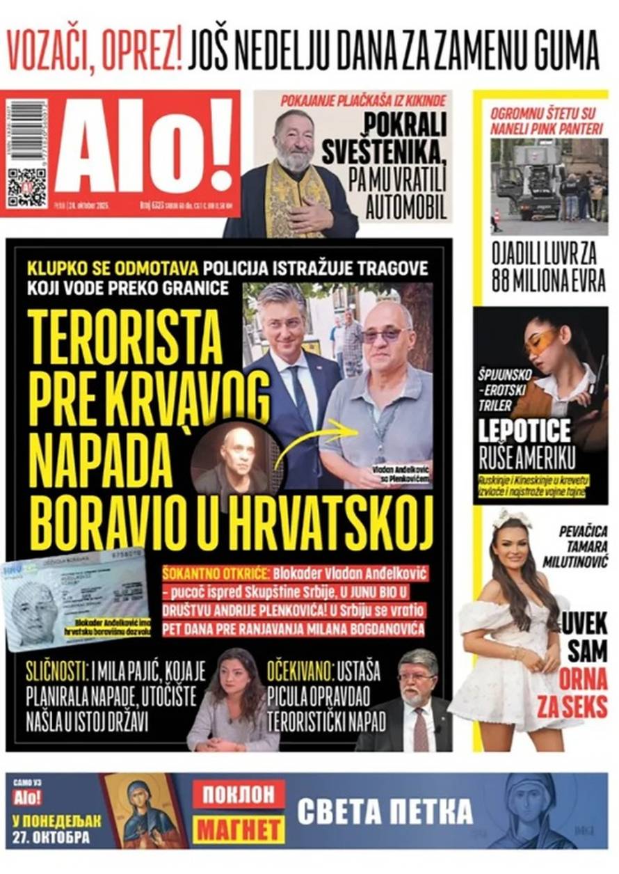 Pogledajte ludosti s naslovnica Vučićevih medija: Za 'Ćacilend' pucnjavu krive Plenkija i ustaše