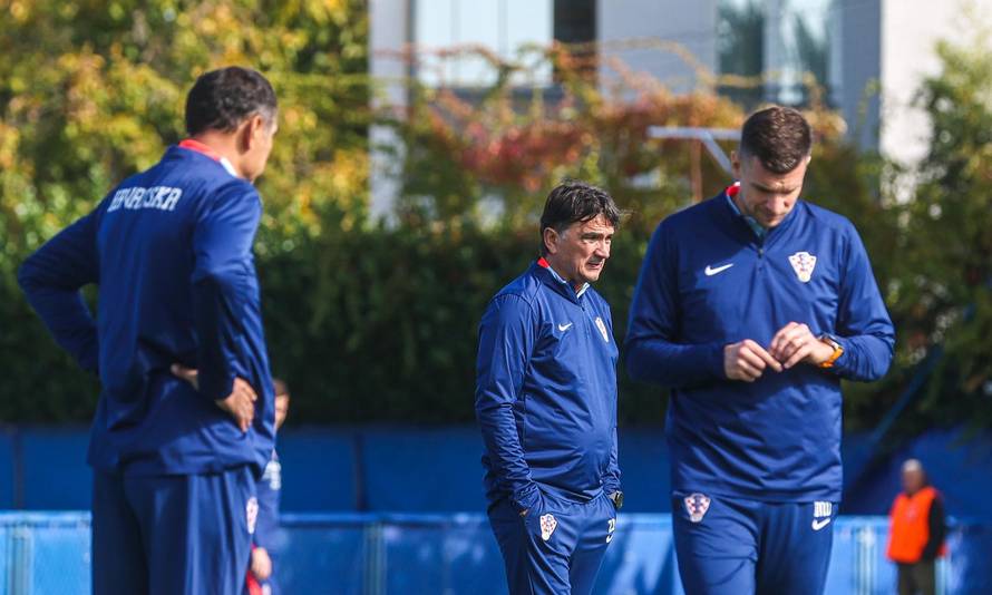 Zagreb: Hrvatska nogometna reprezentacija na treningu u Maksimiru