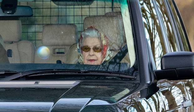 Queen Spotted Being Driven Around Sandringham, Norfolk