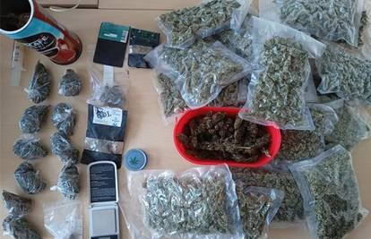 Policija trojici u Virovitici našla i oduzela 4,5 kg marihuane...