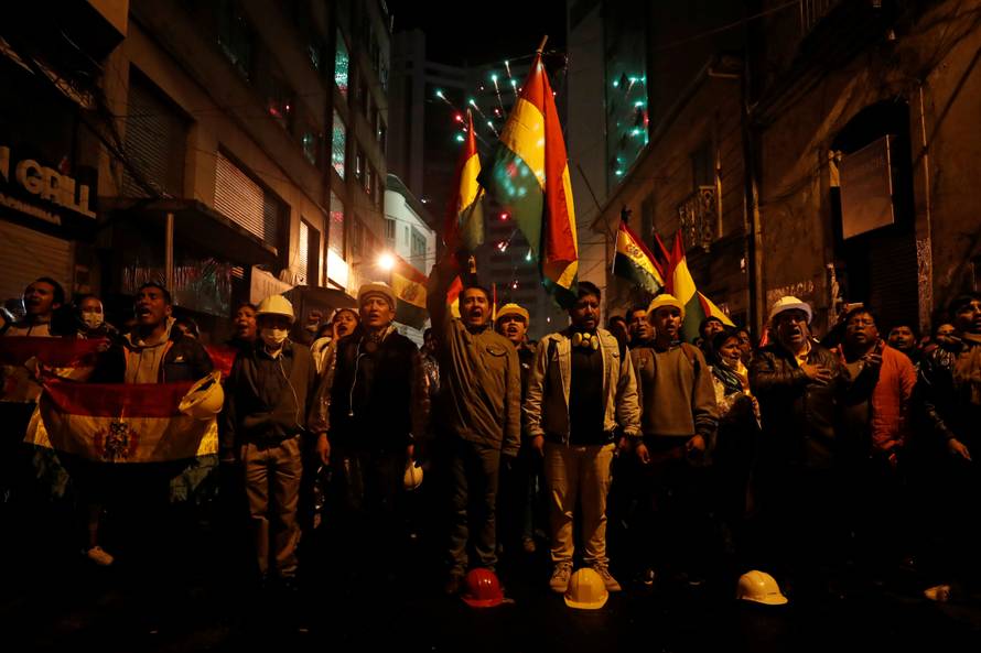 Protest against Bolivia's President Evo Morales in La Paz