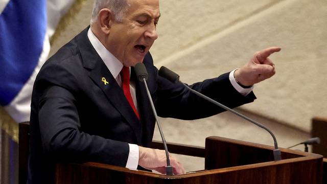 FILE PHOTO: Israeli PM Netanyahu speaks at Knesset in Jerusalem