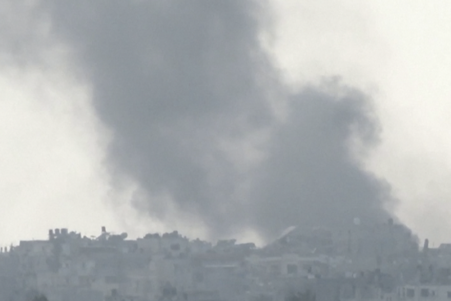 Black smoke, sounds of explosion and gunfire in Gaza's Khan Younis