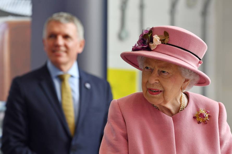 Britain's Queen Elizabeth visits Dstl near Salisbury
