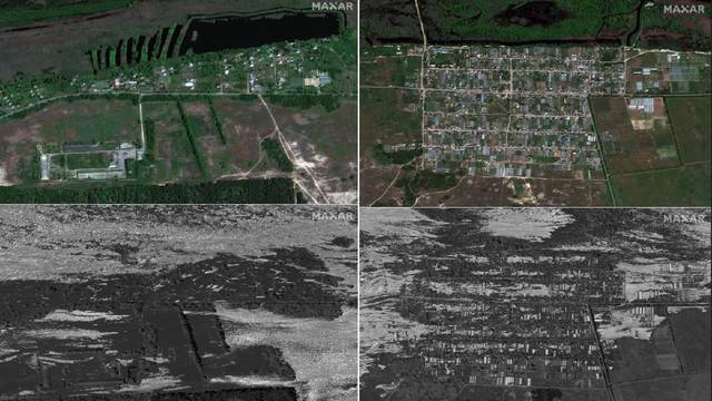 Satelitske snimke pokazale su razmjere užasa nakon uništenja brane: 'Žele potopiti naš grad!'