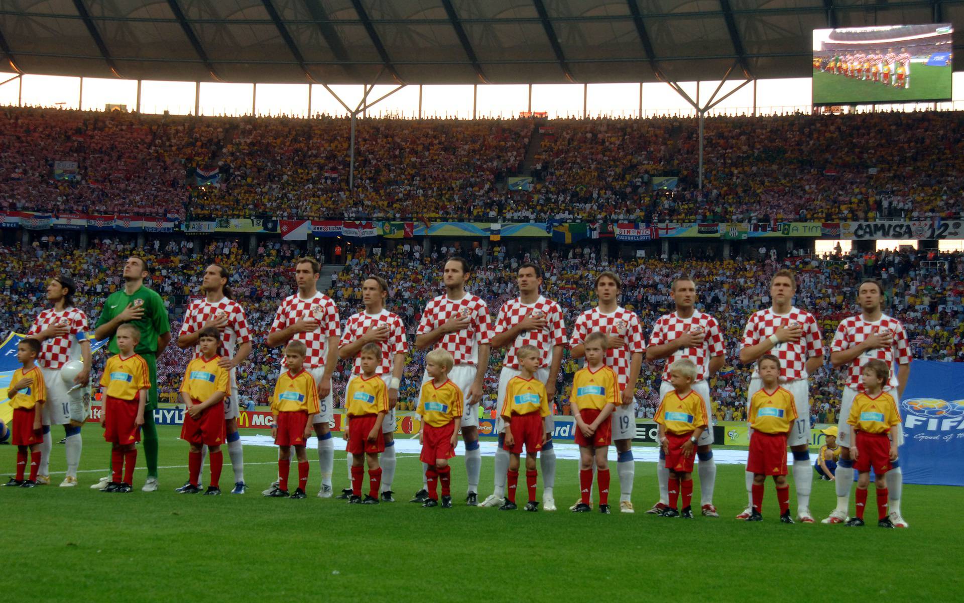 Berlin: Svjetsko nogometno prvenstvo 2006., prvo kolo skupine F, Hrvatska - Brazil, 13.06.2006. 