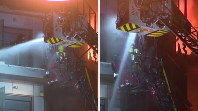 VIDEO Dramatična snimka: Zgrada u Valenciji gori, hrabri vatrogasci spasili dvoje ljudi...