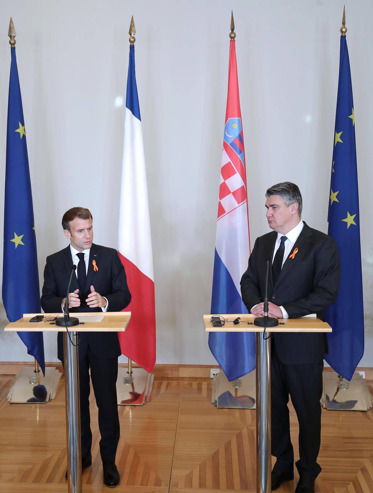 Zagreb: Milanović i Macron nakon sastanka su dali izjave za medije