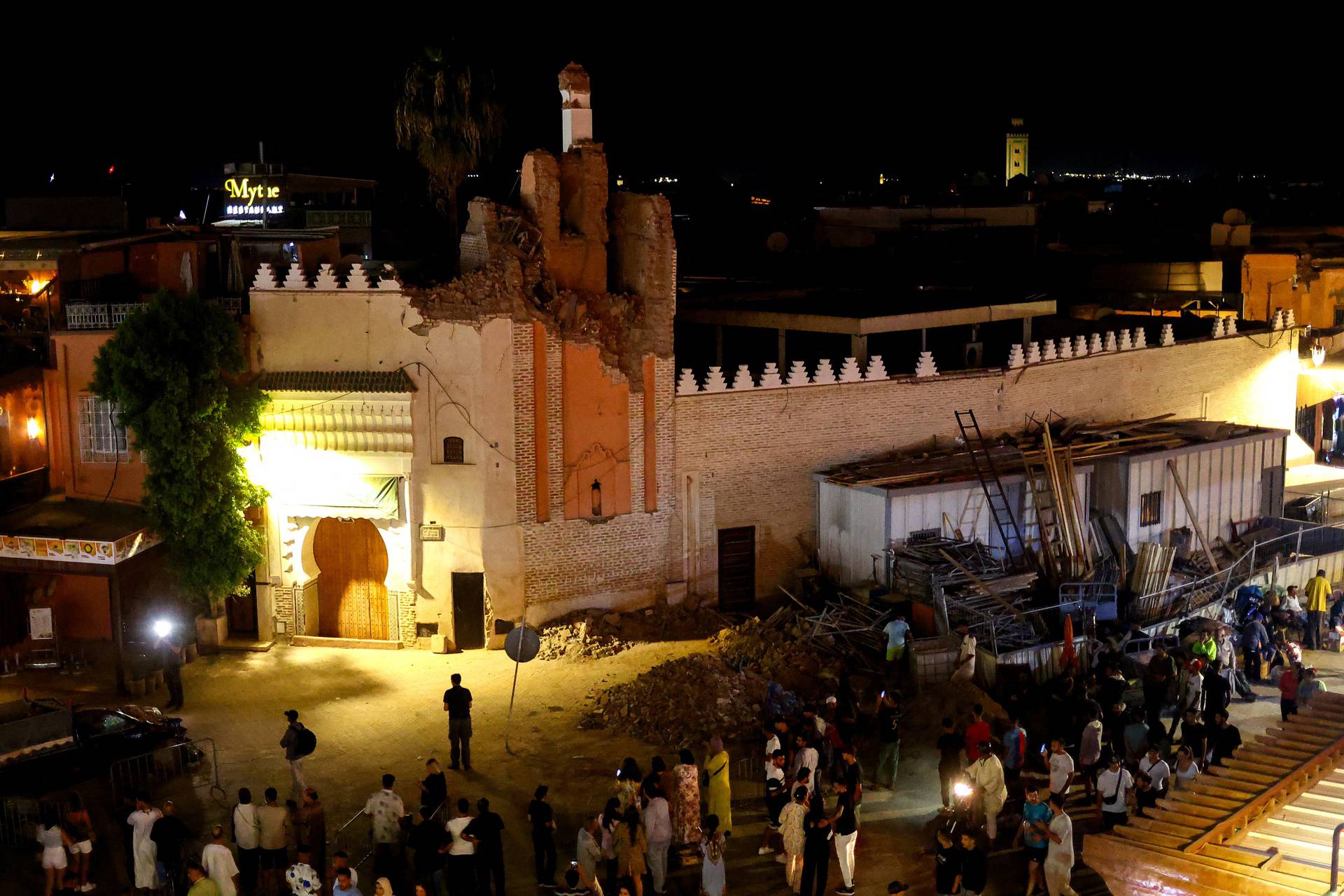 Aftermath of a powerful earthquake in Morocco