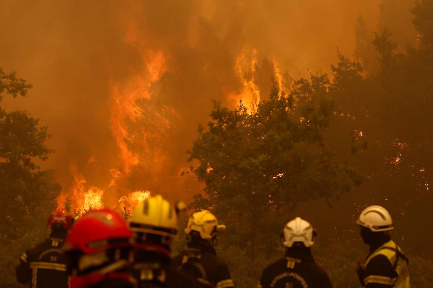 Wildfire in Lege-Cap-Ferret