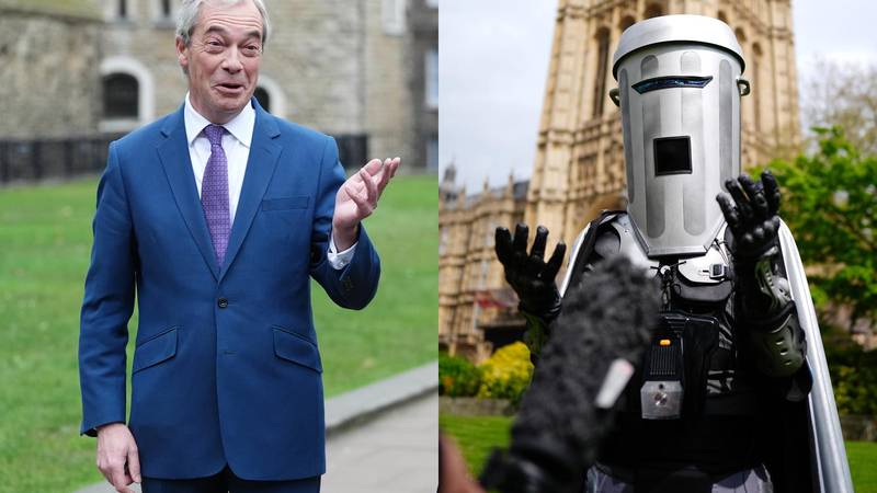 Nigel Farage danas traži mandat. Protivnik mu je tip odjeven kao kanta za smeće
