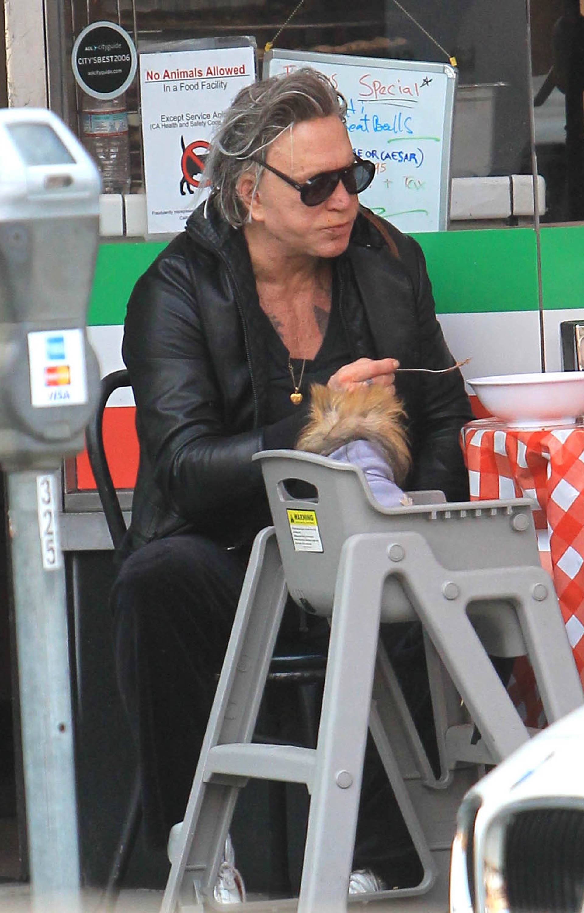 Mickey Rourke sighting - Los Angeles